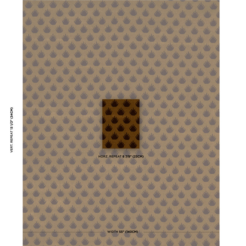 Tissu de couronnement en velours, Bronze