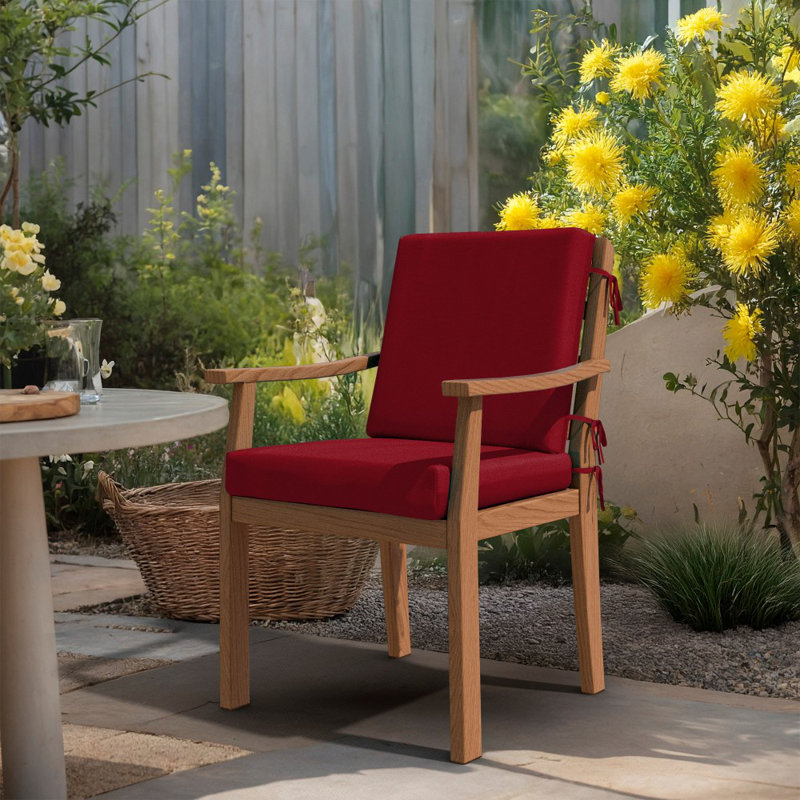  Dining Chair Cushion, 20" X 40" X 3.5", Premium Memory Foam Core With Waterfall Edge, Solstice Olefin Fabric, Patio Cushion For Outdoor Dining Chairs