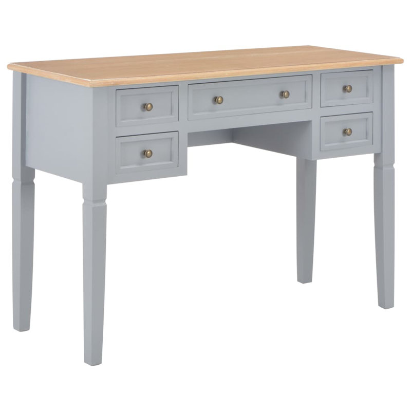 Bureau d'écriture VidaXL, Gris / brun
