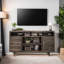 Meuble télé pour téléviseur de 70 po ou moins Hampden, sans assemblage, finition brun anthracite