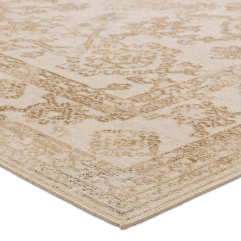 Tapis doré / ivoire Forand, Tapis de couloir 2 pi 6 po x 8 pi