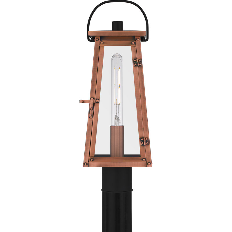 Seng 1-Light Aged Copper Outdoor Post Lantern