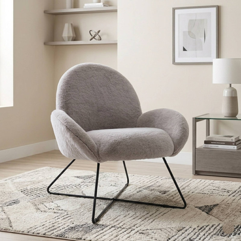 Chaise avec accoudoirs, Gris