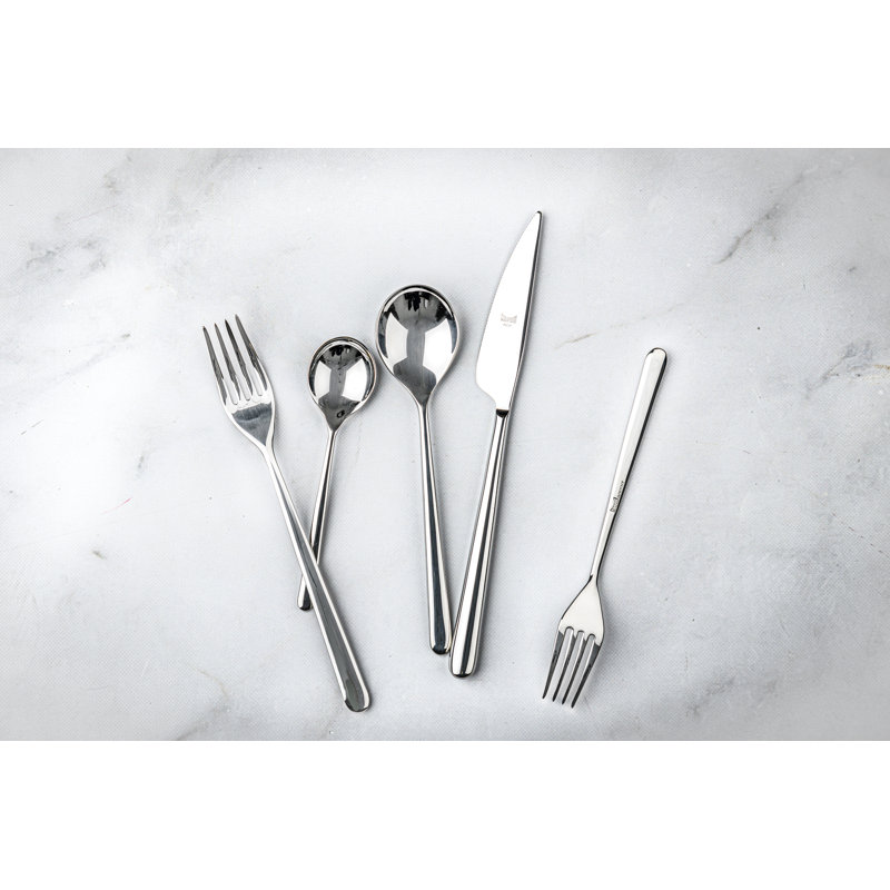 Linea Flatware 20-Piece Set by Mepra - Polished Stainless Steel