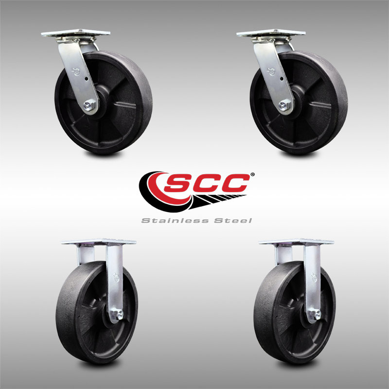 4 Piece Glass Filled Nylon Caster Set