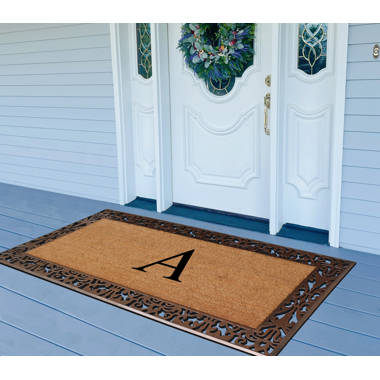 Stephengould Monogrammed 48 in. x 30 in. Outdoor Door Mat Charlton Home Letter: C