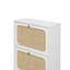 Armoire de rangement pour chaussures en rotin 18 paires-1619034761