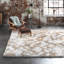 Tapis ivoire / doré à motif abstrait Cade-1698604086
