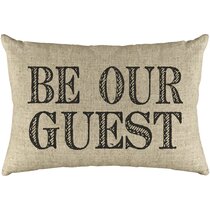 Be Our Guest Throw Pillow Cover 18” x 18” – Blessed in Blush