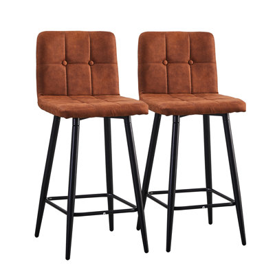 Anglers Upholstered Counter Stool with Metal Frame