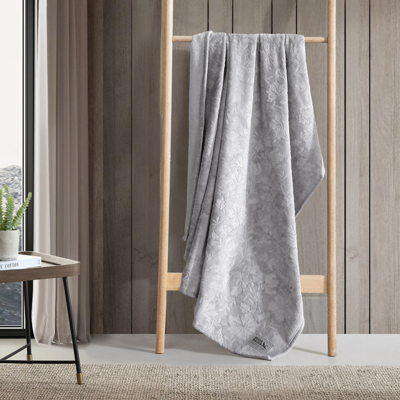 Jeté en peluche Eddie Bauer, Gris