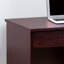 Three Locking Drawers On Metal Glides Student Desk Work Desk Modesty Panel Metal Bar Handles Mahogany Colour-1141170306