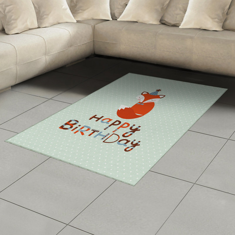 Tapis décoratif rétro en fibres à haute densité, Rectangle 2 pi 7 po x 5 pi
