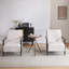 Méridienne beige 27,09 po avec structure en métal durable et résistante pour le salon-2122246085