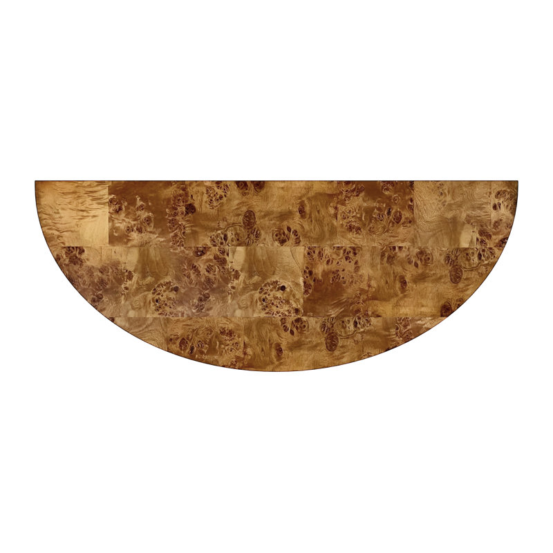 Hampton 36" Demilune Console Table, Honey Burl