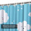 Mignon rideau de douche avec 12 crochets-154484410