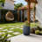 12 in. Medium Navy Blue(Upgraded Interior) Concrete Tall Round Planter / Pot Modern Design Planter with Drainage Hole-783520390-783520395