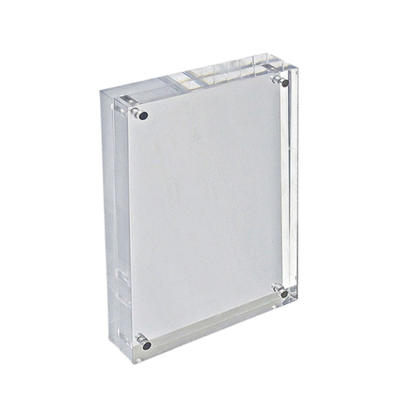 Clear Acrylic Magnetic Photo Frame Block 8.5" x 5.5" Vertical/Horizontal