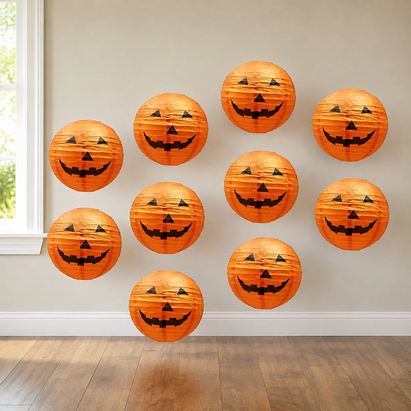 Jack-o'-Lantern Pumpkin Paper Lanterns for Halloween Party Decorations