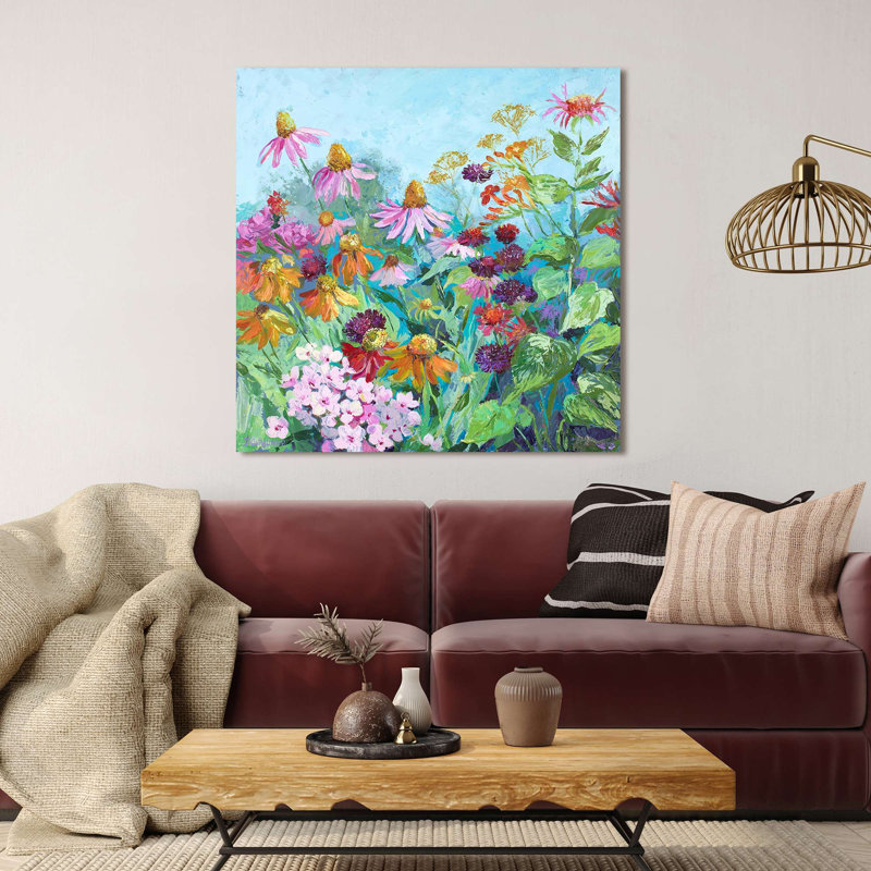 Floral Painting: Wild and Wonderful I 1 Piece Wrapped Canvas Wall Art, 50cm H x 50cm W