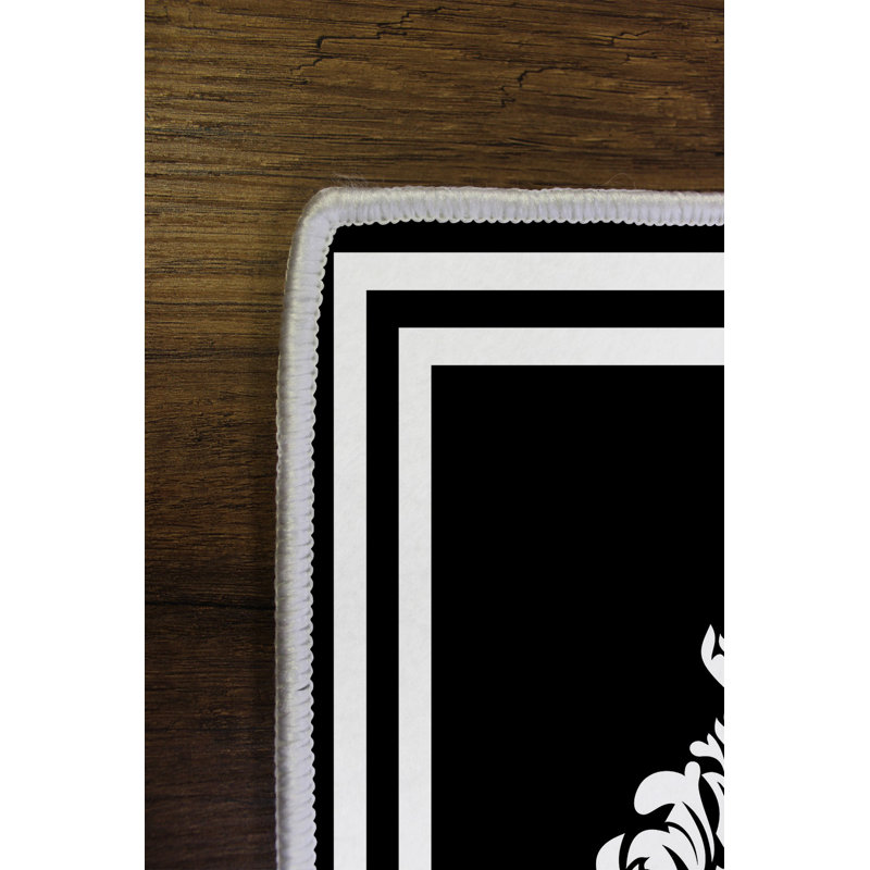 Eco-Friendly Black Carpet (23.6 x 39.4 inches), 100% Polyester, 650 g/m² | Antibacterial, Non-Slip PVC Dot Underside, 0.2 in Pile Height | Machine Washable, Perfect for Home & Office Use, Durable & Stylish Design