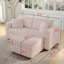 Canapé modulaire en fausse fourrure 2 places avec repose-pieds-55643995