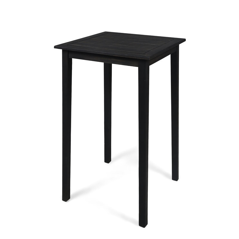 Table d'extérieur en gris foncé - bois, finition bois gris, facile à entretenir