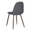Set of Four Grey and Brown Fabric and Steel Dining Side Chairs