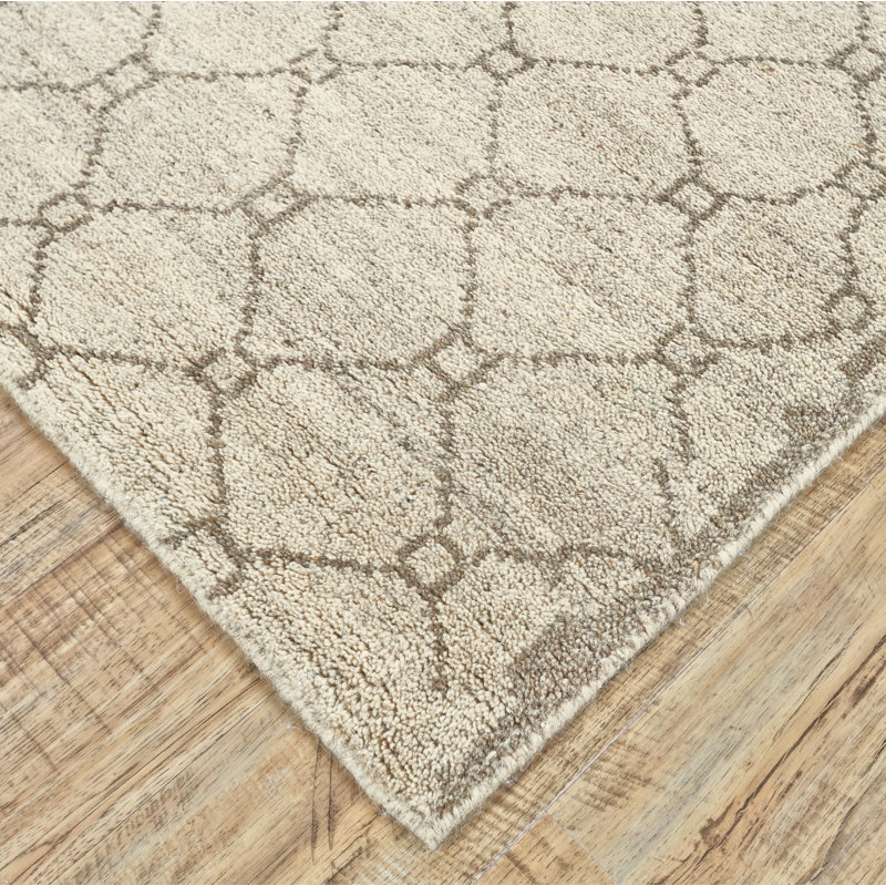 Wool Geometric Indoor Rug, Rectangle 2' x 3'