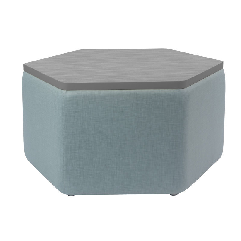 Table de repose-pieds hexagonale Pro Series, Bleu/gris