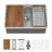 28" L x 19" W Undermount Kitchen Sink Workstation Single Bowl Sink 16 Gauge Stainless Steel Sink-131455837