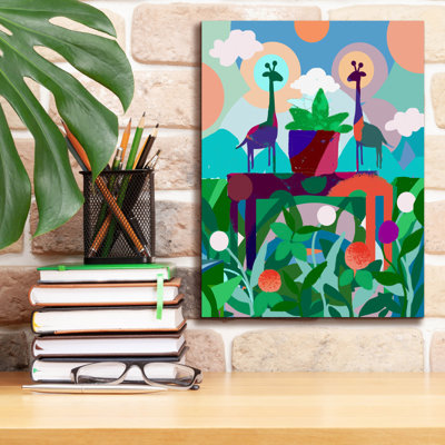 'Still Life With Two Giraffes' by Holly McGee Canvas Wall Art