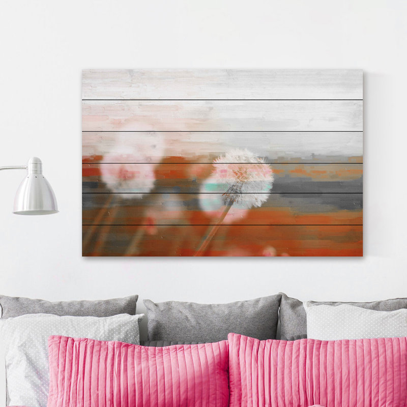«Daisy Dew», reproduction sur bois, H 12 po x l 18 po x P 1,5 po