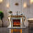 56.3"Ivory White Landscape Electric Fireplace