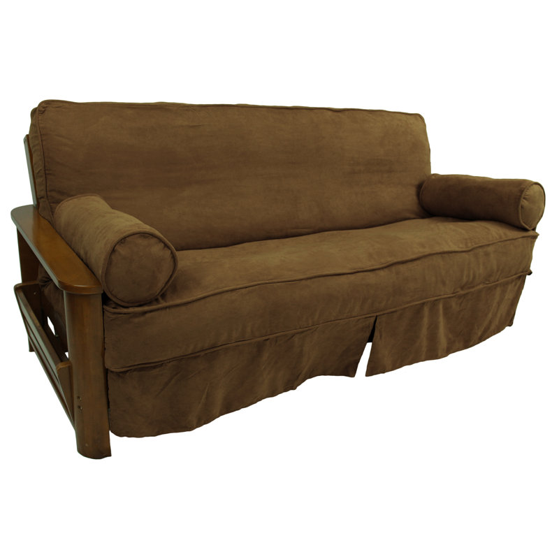Housse pour futon à coussins carrés/rectangulaires, Brun