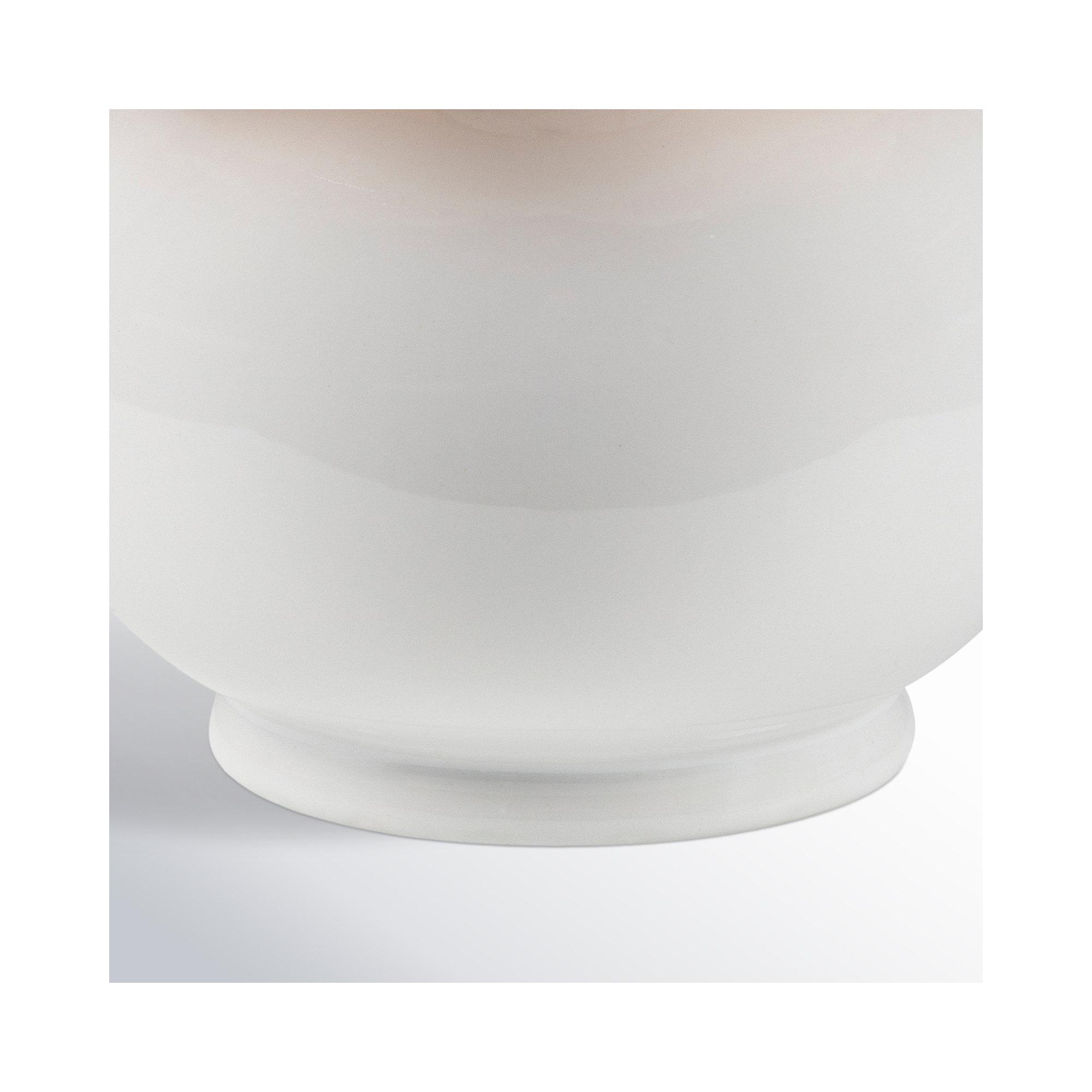 Momsen Scallop Shade Lamp, White, White Twill, 13"" H x 8"" W x 8"" D