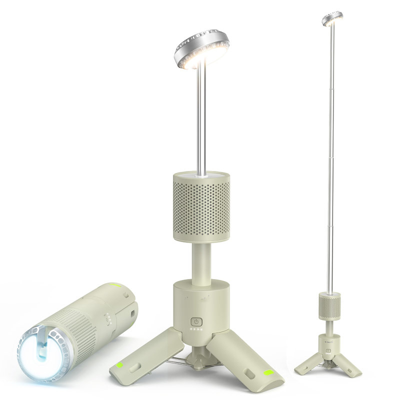 Lumières de camping télescopiques et pliables gris, Beige
