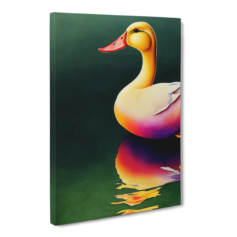 Watercolour Duck Vol.1 - Wrapped Canvas, 60cm H x 40cm W x 3cm D
