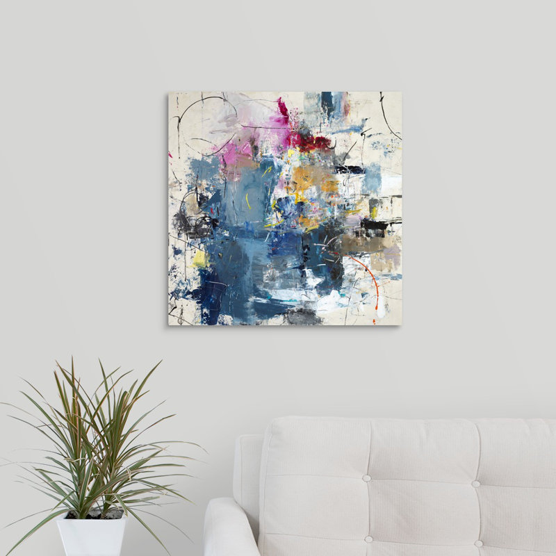 « justified play time », peinture sur toile, Toile tendue, H 20 po x l 20 po x P 1,25 po