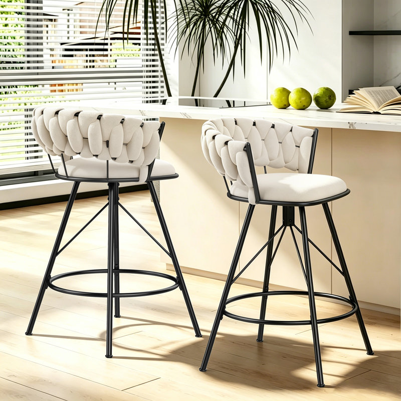 Tabourets de bar rembourrés, IVY, Counter Stool (26" Seat Height)