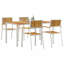 4 - Person Wood Patio Dining Set with-1974068710
