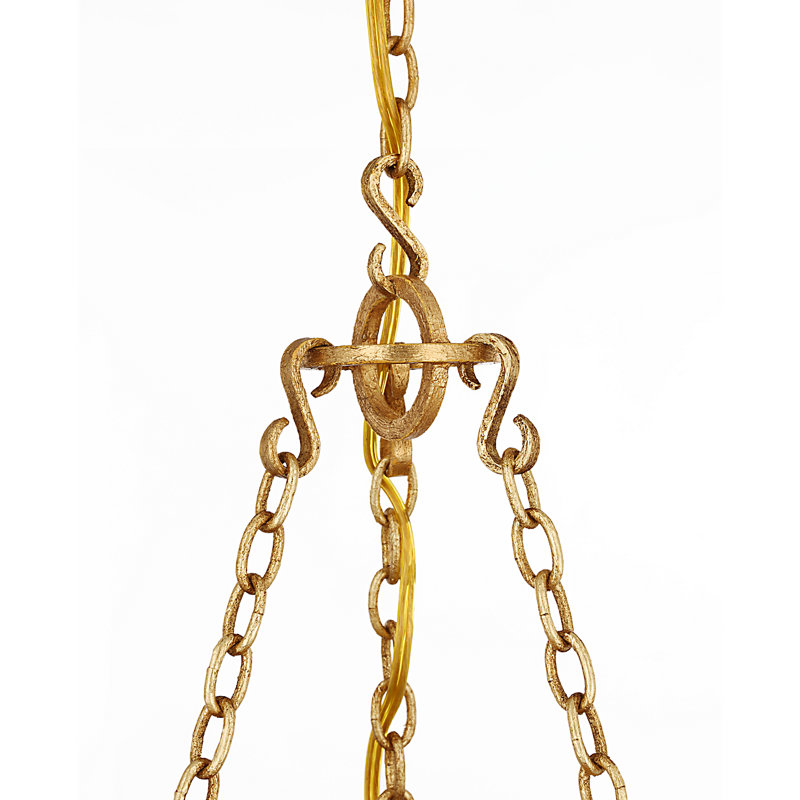 Marie Flanigan 9 - Light Chandelier, French Gild, 32" H x 26" W x 26" D
