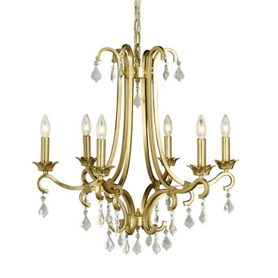 Bella 6 - Light Candle Style Empire Chandelier