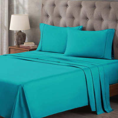 400 Thread Count Egyptian Cotton Blend Solid Deep Pocket Bed Sheet Set