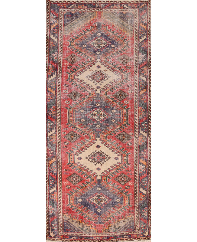 Geometric Traditional Runner Rug 3x10