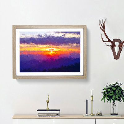 Cloudy Sunset in Abstract - Picture Frame Graphic Art Print