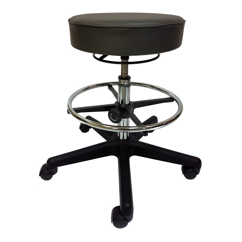 Tabouret de laboratoire Pellegrino, Gris foncé, 34"