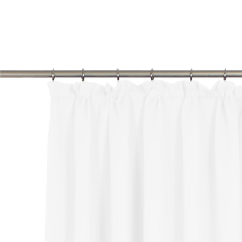 8001 Polyester Standard Pinch Pleat Sheer Single Curtain Panel, 500cm Width x 120cm Drop