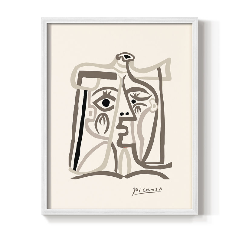 Matisse CCxxxx, reproduction encadrée - bois massif, Blanc, H 20 po x l 16 po