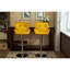 Tabourets de bar jaunes à hauteur réglable, 2 pièces, contemporain - relevage hydraulique et siège en cuir synthétique avec repose-pieds de 2 et pour un confort optimal-1007689744